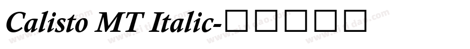Calisto MT Italic字体转换
